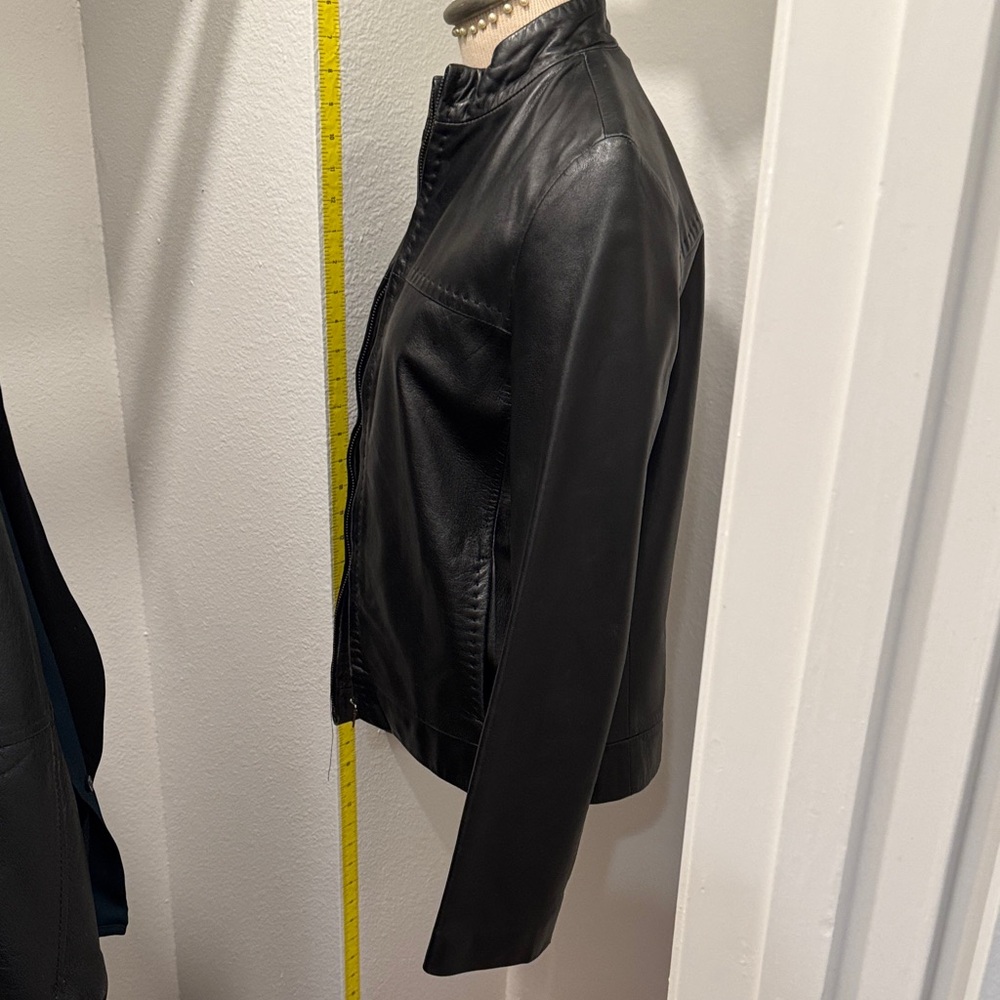 Members Only Women's Sleek Black Leather Jacket